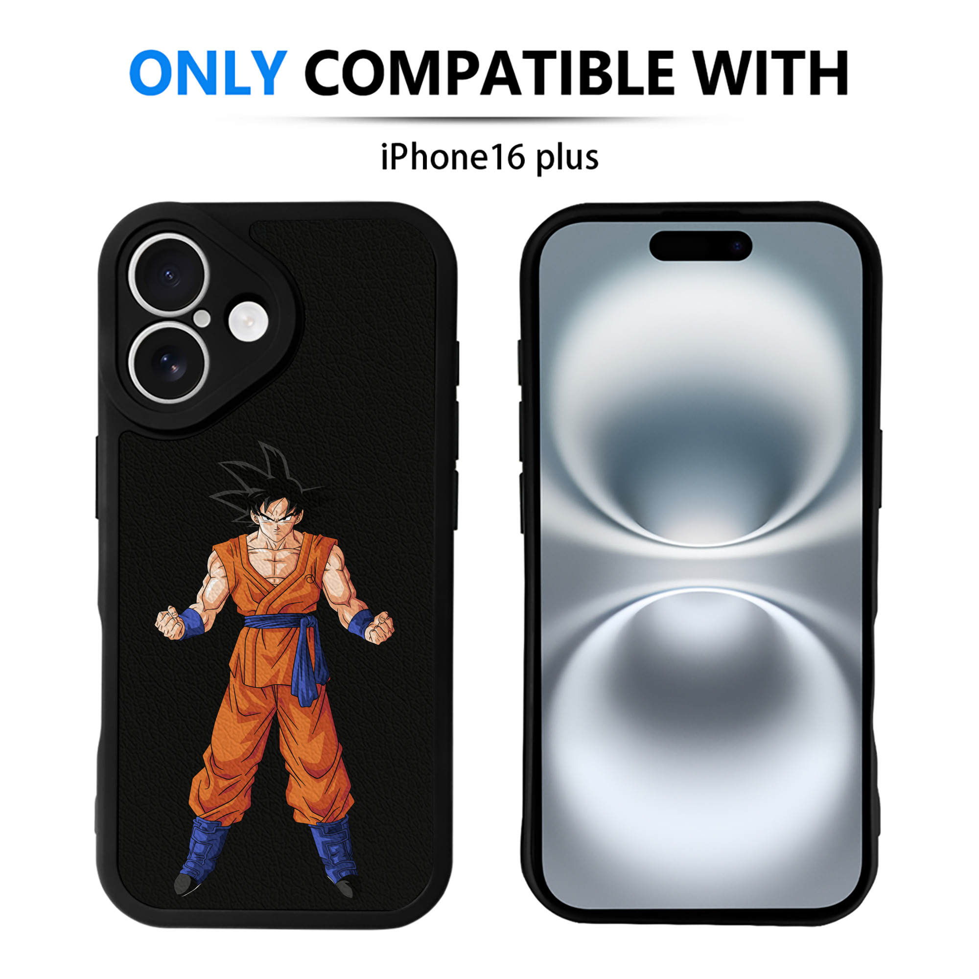 （画像用） ドラゴンボール 孫悟空（そん ごくう）Son Goku カカロット DRAGON BALL Kakarotto 【iPhone 16シリーズ対応】シリコンスマホケース（レザー調） 材質：シリコン
